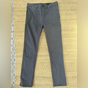 All‎ Saints gray slim fit chinos button fly casual preppy pants size 30 x 30